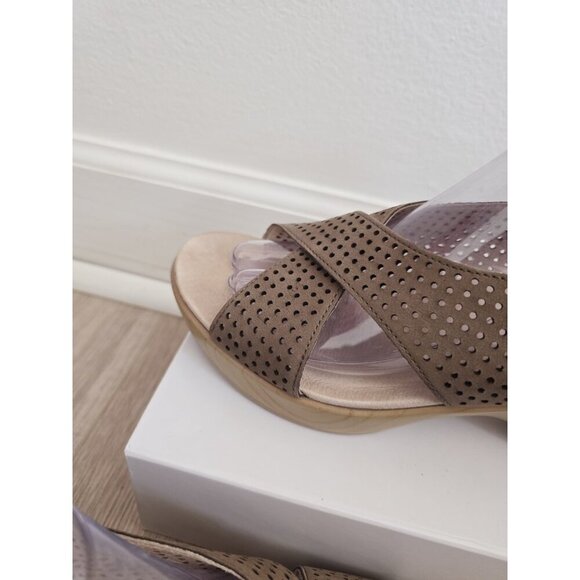 Dansko Jacinda Platform Chunky Buckle Slingback Open Peep Toe Sandals 41 11 11.5 - Picture 6 of 14